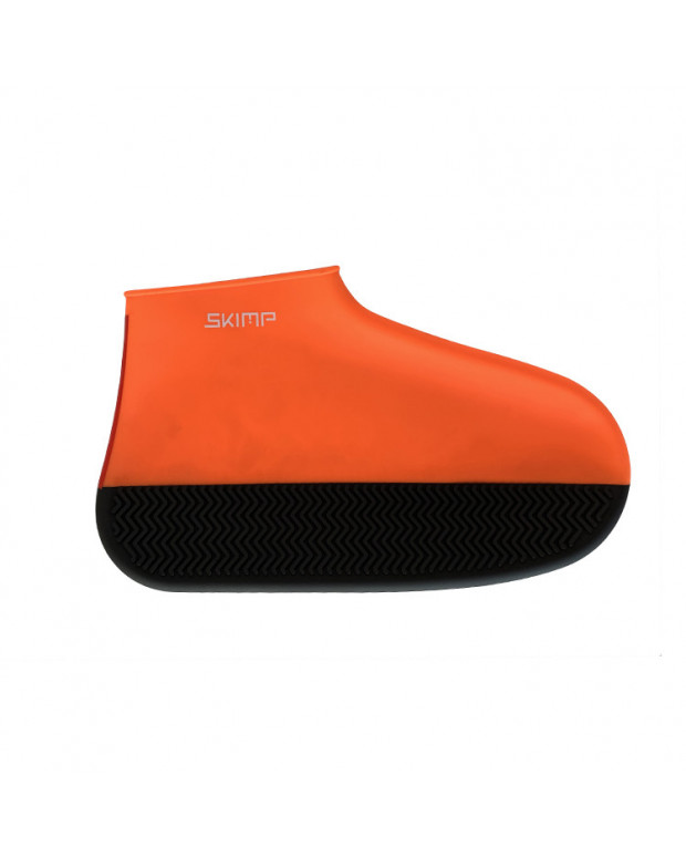 Surchaussure orange ''La Fétichiste'' 100% silicone, Lavable,  antidérapante. Couleur Orange Taille Taille S 35 à 41