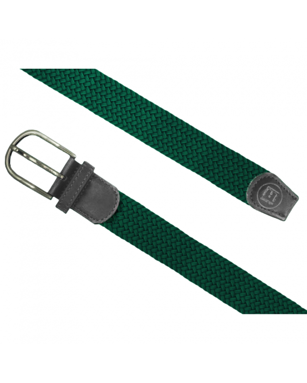 The adventurer dark green braided belt Color Bottle green Size L Taille 1  - 90 cm (du 32 au 36) Widths Classic