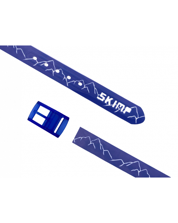 Ceinture bleue motif montagne