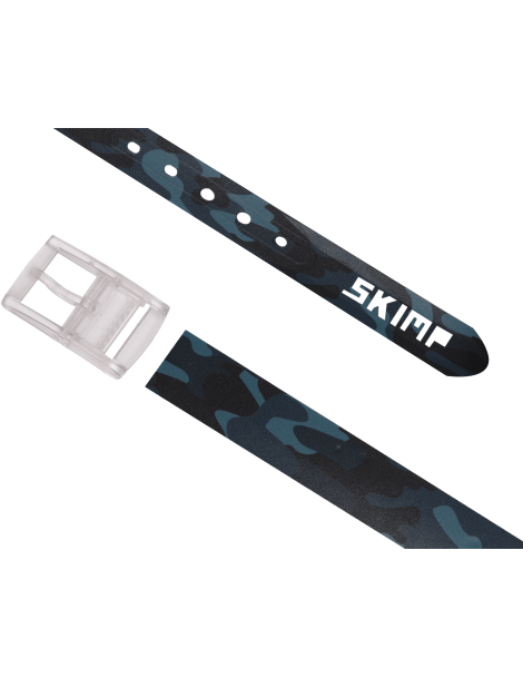 ceinture imprimée motif camouflage gris