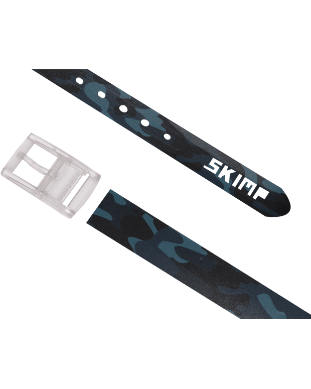 ceinture imprimée motif camouflage gris