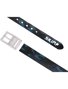 ceinture imprimée motif camouflage gris