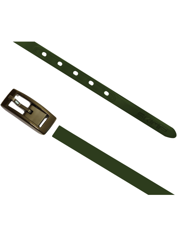 The Army Green Charmeuse Belt