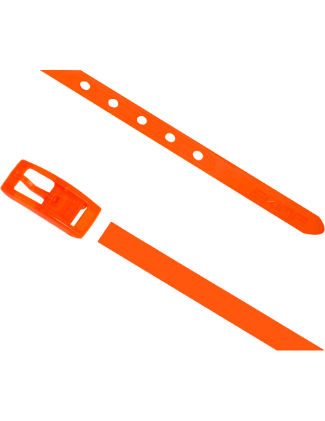 ceinture fine la sportive orange à plat