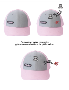 CASQUETTE À PATCH ROSE