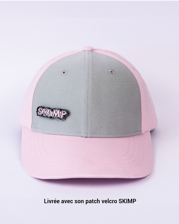 CASQUETTE À PATCH ROSE