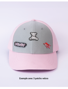 CASQUETTE À PATCH ROSE