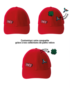 CASQUETTE  ROUGE À PATCH